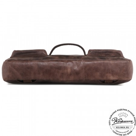  Универсальный кожаный портфель "Диего" (темно-коричневый антик) 